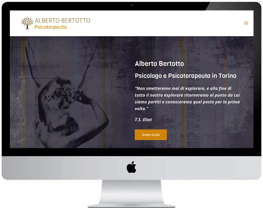 Screenshot del sito web Bertotto realizzato da Neweb Studio