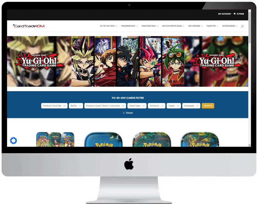 Screenshot del sito web Cardtrade realizzato da Neweb Studio