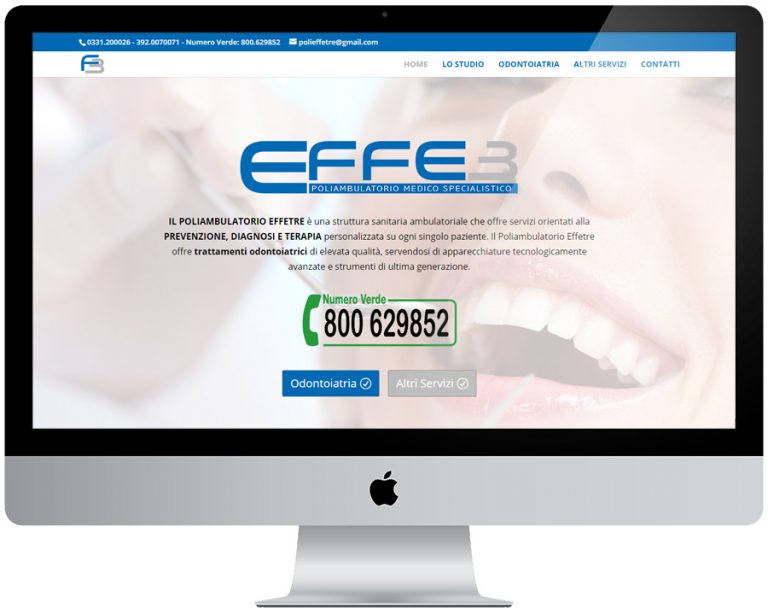Screenshot del sito web Effetre Sitoweb2 realizzato da Neweb Studio