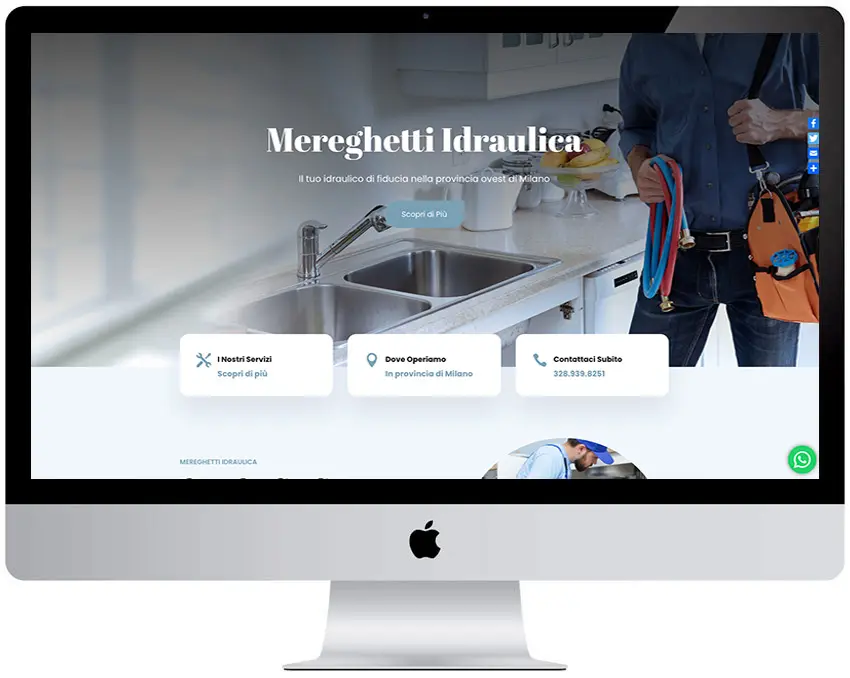 Screenshot del sito web Idraulico realizzato da Neweb Studio