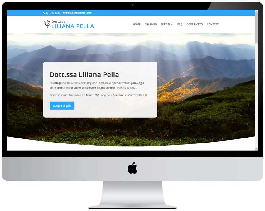 Screenshot del sito web Pella realizzato da Neweb Studio