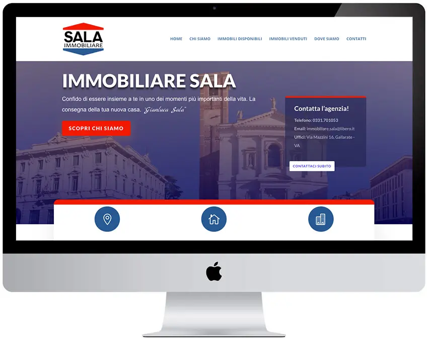 Screenshot del sito web Salaimmobiliare realizzato da Neweb Studio
