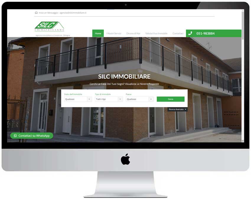 Screenshot del sito web Silc realizzato da Neweb Studio