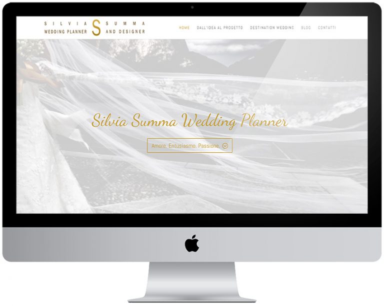 Screenshot del sito web Silvia Summa Wedding realizzato da Neweb Studio