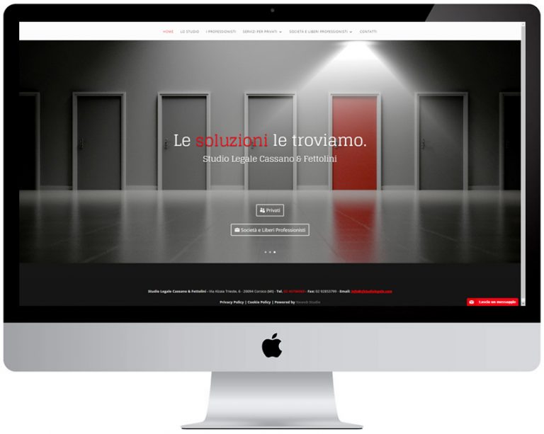 Screenshot del sito web Studiolegale realizzato da Neweb Studio