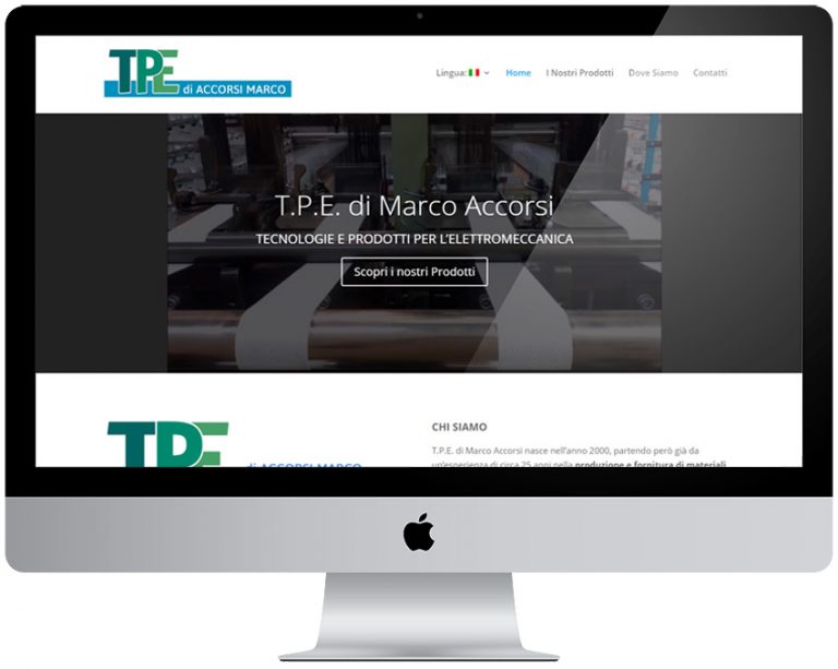 Screenshot del sito web TPE Accorsi Marco realizzato da Neweb Studio